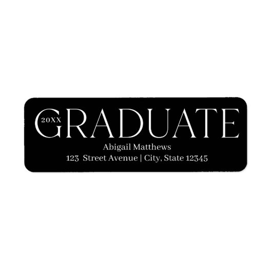 Klassiek Afstudeerder bewerkbaar kleurenetiket Etiket (Voorkant)