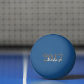 Klassiek Afstudeerder | Modern Zwart-wit Eenvoudig Pingpongbal (Net)