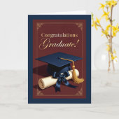 Klassiek Afstudeerprestatie Thema Kaart (Gele Bloem)