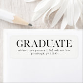 Klassiek Afstuderen mailinglabel Etiket (Insitu)