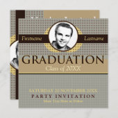Klassiek Afstuderen succes met fotouitnodiging Kaart (Voorkant / Achterkant)