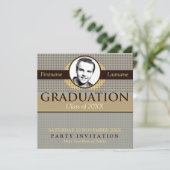 Klassiek Afstuderen succes met fotouitnodiging Kaart (Staand voorkant)