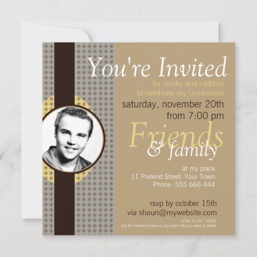 Klassiek Afstuderen succes met fotouitnodiging Kaart (Achterkant)