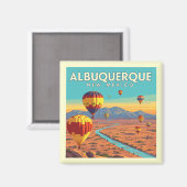 Klassiek Albuquerque New Mexico Magneet (Voorkant / Achterkant)