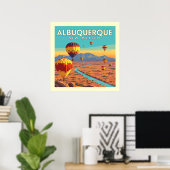 Klassiek Albuquerque New Mexico Poster (Thuiskantoor)