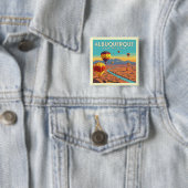 Klassiek Albuquerque New Mexico Vierkante Button 5,1 Cm (In situ)