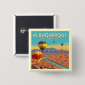 Klassiek Albuquerque New Mexico Vierkante Button 5,1 Cm (Voorkant /achterkant)