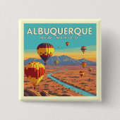 Klassiek Albuquerque New Mexico Vierkante Button 5,1 Cm (Voorkant)