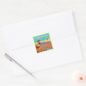 Klassiek Albuquerque New Mexico Vierkante Sticker (Envelop)