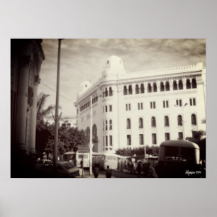 Klassiek Algerije Algiers Postkantoor gebouw Poster
