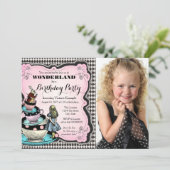 Klassiek Alice in Wonderland-verjaardagsfeestje Kaart (Staand voorkant)