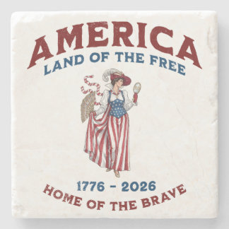 Klassiek Amerika 250e Verjaardag 1776-2026 Stenen Onderzetter