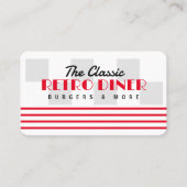 Klassiek Amerikaans 50's diner restaurant retro st Visitekaartje (Voorkant)
