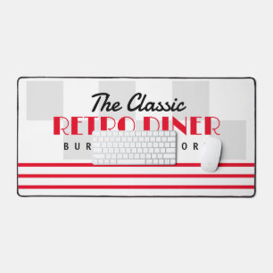 Klassiek Amerikaans diner restaurant retro stijl u Bureaumat