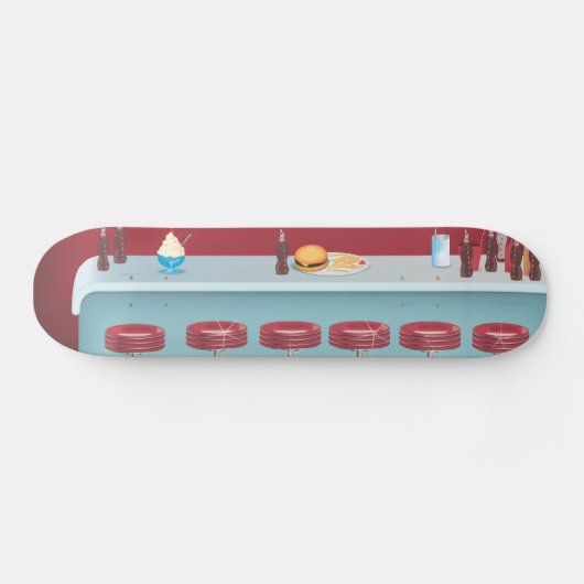 Klassiek Amerikaans Eetcafé Skateboard (Horizontaal)