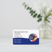 Klassiek Amerikaans Patriottisch Thema Visitekaartje (Staand voorkant)