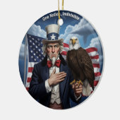 Klassiek Amerikaans patriottisme Keramisch Ornament (Links)