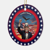 Klassiek Amerikaans patriottisme Keramisch Ornament (Links)