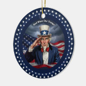Klassiek Amerikaans patriottisme Keramisch Ornament (Links)
