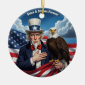 Klassiek Amerikaans patriottisme Keramisch Ornament (Voorkant)