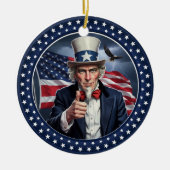 Klassiek Amerikaans patriottisme  Keramisch Ornament (Voorkant)