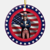 Klassiek Amerikaans patriottisme Keramisch Ornament (Voorkant)