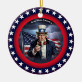 Klassiek Amerikaans patriottisme  Keramisch Ornament (Voorkant)