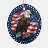 Klassiek Amerikaans patriottisme  Keramisch Ornament (Links)