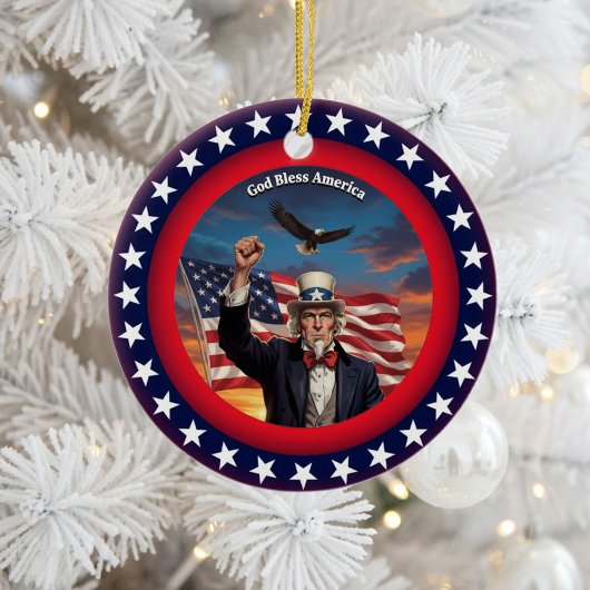 Klassiek Amerikaans patriottisme Keramisch Ornament