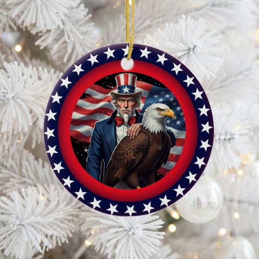 Klassiek Amerikaans patriottisme Keramisch Ornament