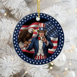 Klassiek Amerikaans patriottisme  Keramisch Ornament