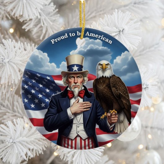 Klassiek Amerikaans patriottisme Keramisch Ornament