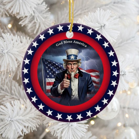 Klassiek Amerikaans patriottisme  Keramisch Ornament