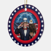 Klassiek Amerikaans patriottisme Keramisch Ornament (Links)