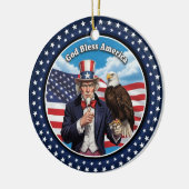 Klassiek Amerikaans patriottisme Keramisch Ornament (Links)