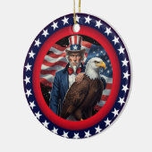 Klassiek Amerikaans patriottisme Keramisch Ornament (Links)