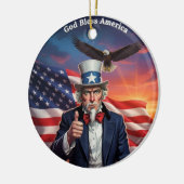 Klassiek Amerikaans patriottisme Keramisch Ornament (Links)