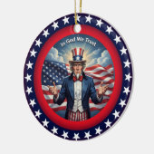 Klassiek Amerikaans patriottisme Keramisch Ornament (Links)