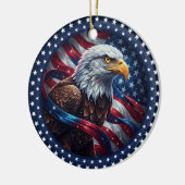 Klassiek Amerikaans patriottisme Keramisch Ornament (Links)