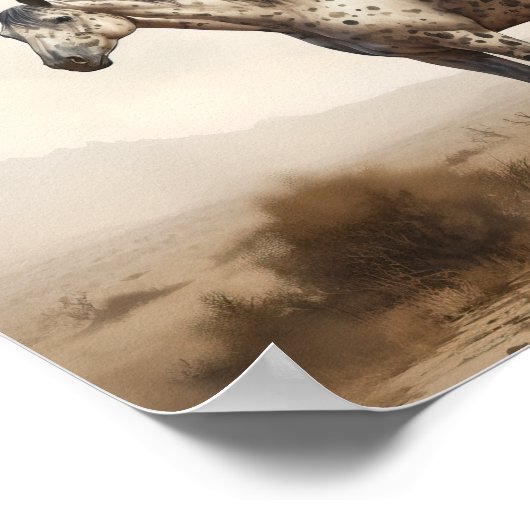 Klassiek Amerikaans Poster van Appaloosa Horse (Hoek)