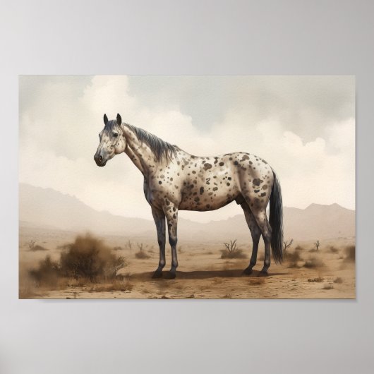 Klassiek Amerikaans Poster van Appaloosa Horse (Voorkant)