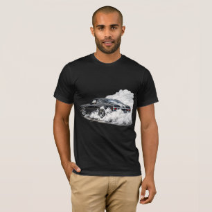 Klassiek Amerikaans Spierauto Uitbrand Grafisch On T-shirt