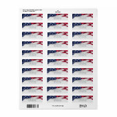 Klassiek Amerikaanse vlag retouradres Etiket (Full Sheet)