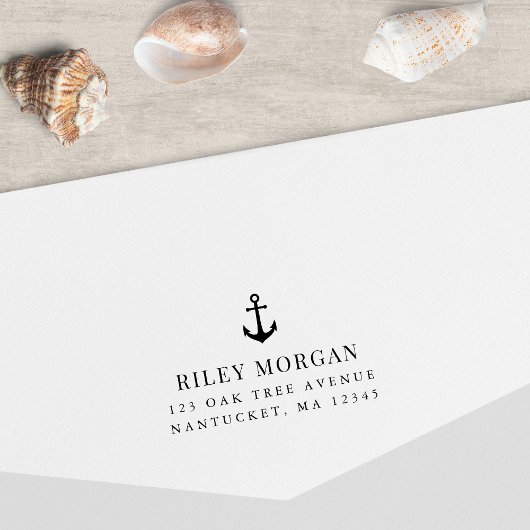 Klassiek ankeradres  zelfinktende stempel