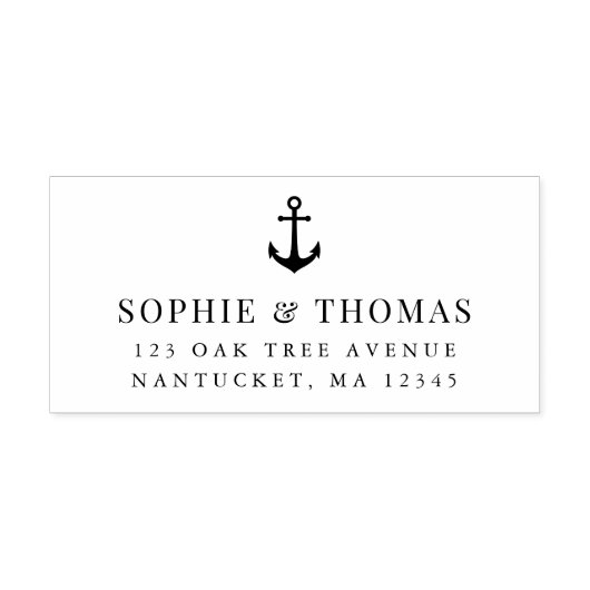 Klassiek ankeradres  zelfinktende stempel (Design)