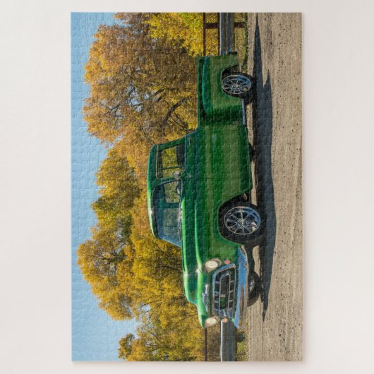 Klassiek  Antiek Amerikaans vrachtwagen Legpuzzel (Verticaal)