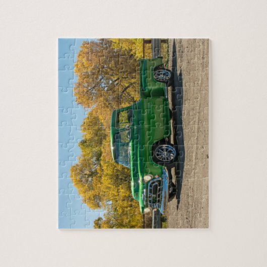 Klassiek  Antiek Amerikaans vrachtwagen Legpuzzel (Verticaal)