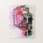 Klassiek Antiek auto schilderij | Koel Legpuzzel (Verticaal)