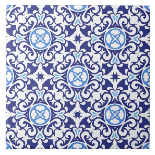 Klassiek Antiek Boho Patroon Tegeltje (Voorkant)