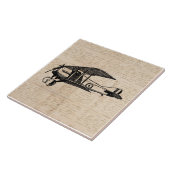 Klassiek Antiek luchtvaarttekenpapier Tegeltje (Zijkant)